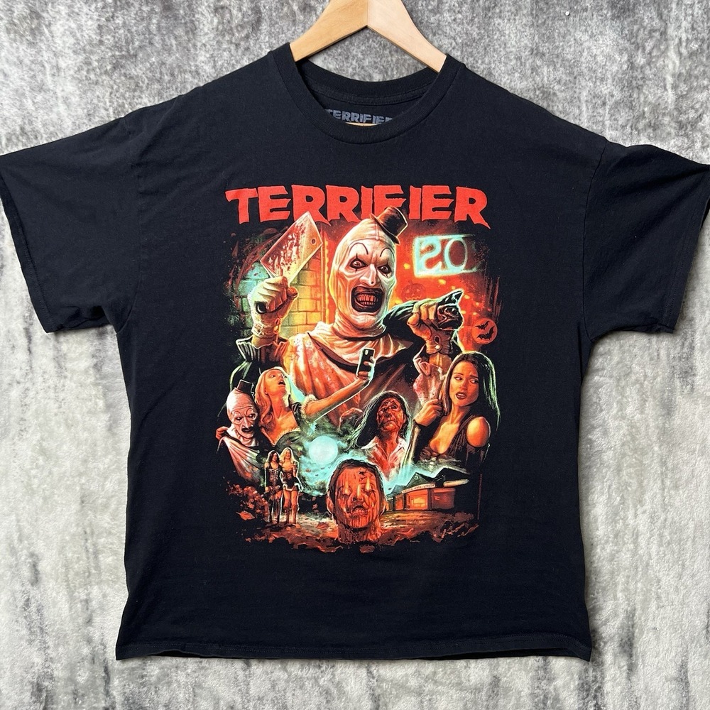 Terror Threads‎ Terrifier T-Shirt Mens XL Black Art the Clown Horror Movie Tee